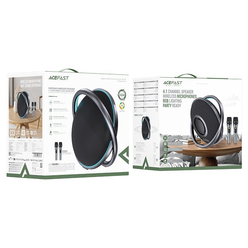 ACEFAST K5 Max Portable Bluetooth Speaker- 350W Party Speaker With Dual Wireless Mic