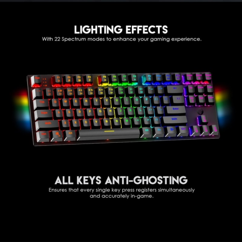 Fantech MK856 Maxfit87 RGB Mechanical Keyboard - Blue Switch/Red Switch