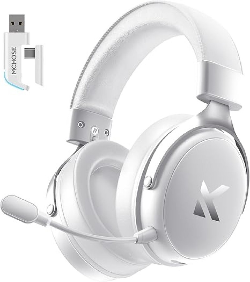 MCHOSE V9 PRO Wireless Gaming Headset – 7.1 Surround Sound, 15ms Low Latency, 250-Hour Battery, Noise-Canceling Mic