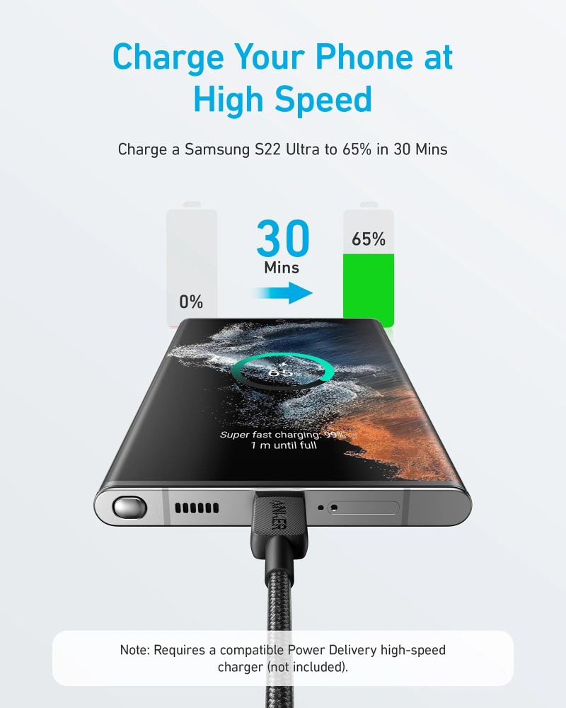 Anker 322 USB-C To USB-C Cable(3 Feet)