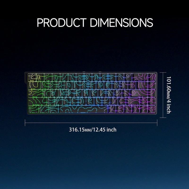 AJAZZ AK680 V2 HE Magnetic Gaming Keyboard (Black/ White Contour)