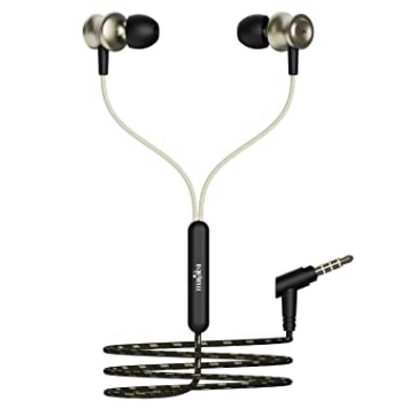 BoAt Bassheads 152 In-Ear Wired Earphones With Mic (Active Black)