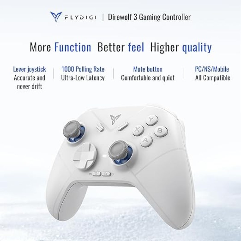 Flydigi Direwolf 3 Wireless Gaming Controller – Hall Effect Joysticks, PC & Multi-Platform