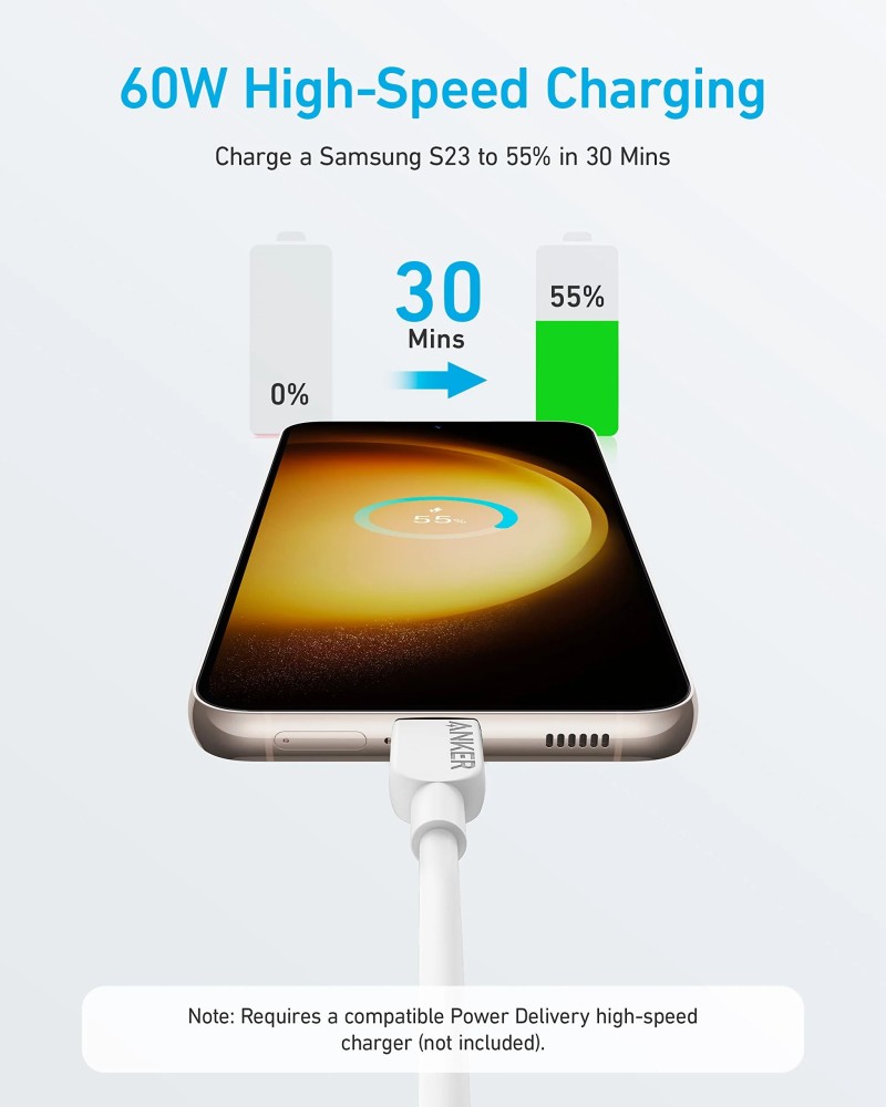 Anker 310 USB-C To USB-C Cable (3 Ft)