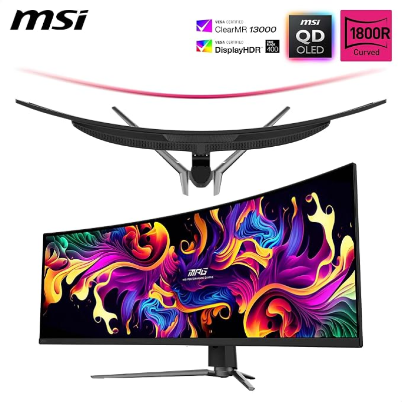 MSI MPG 491CQPX QD-OLED 49″ Curved Gaming Monitor — 240Hz, DQHD, 0.03ms