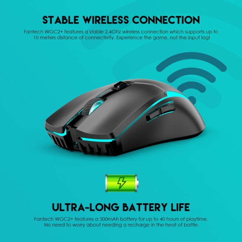 Venom II WGC2 Wireless RGB Gaming Mouse – Dual Power