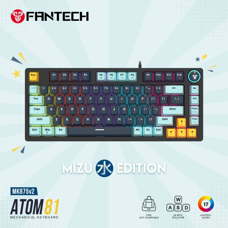 MK875 V2 Atom 81 Mizu Edition Mechanical Keyboard (Blue Switch)