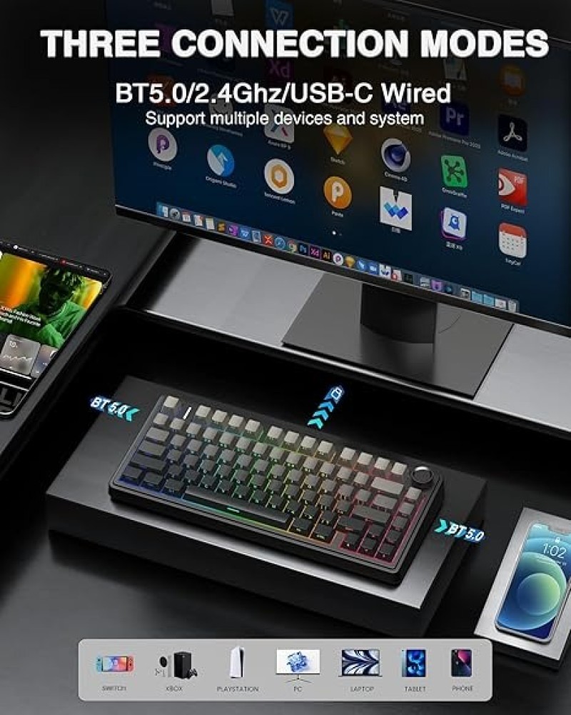 AULA F75 Gradient – Wireless Mechanical Keyboard