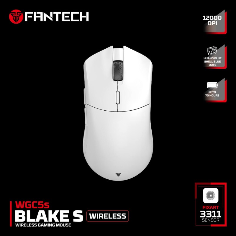 WGC5S Blake Wireless Gaming Mouse – RGB, 10000 DPI, 2.4GHz + Wired