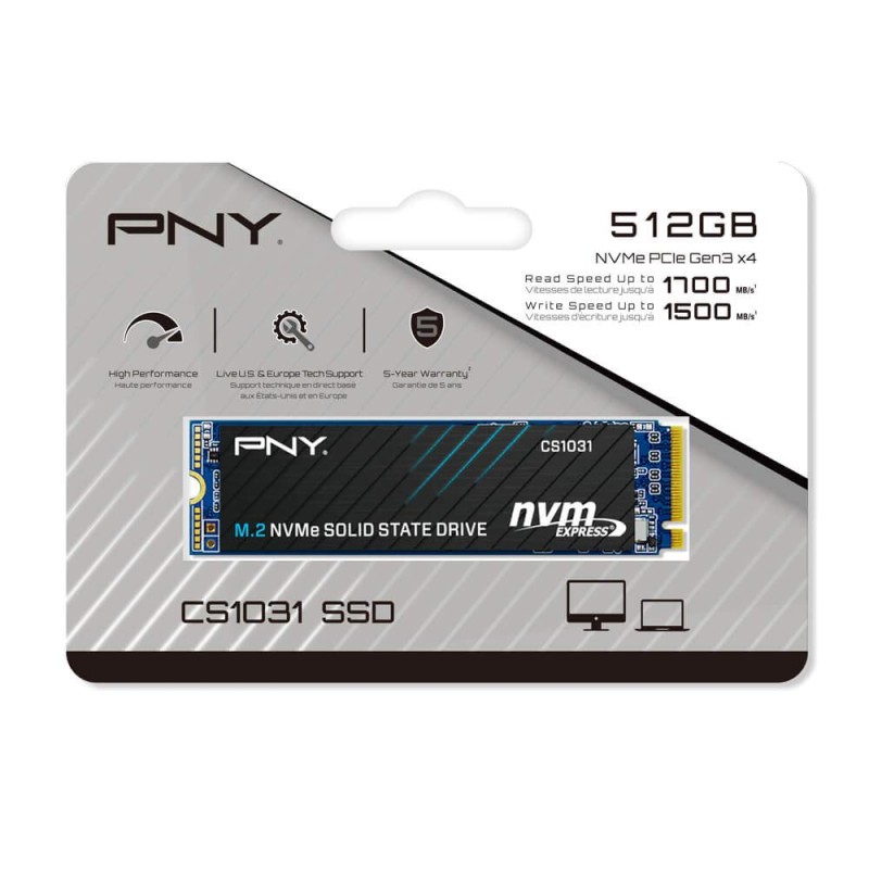 PNY CS1031 512GB M.2 NVMe Gen3x4 SSD