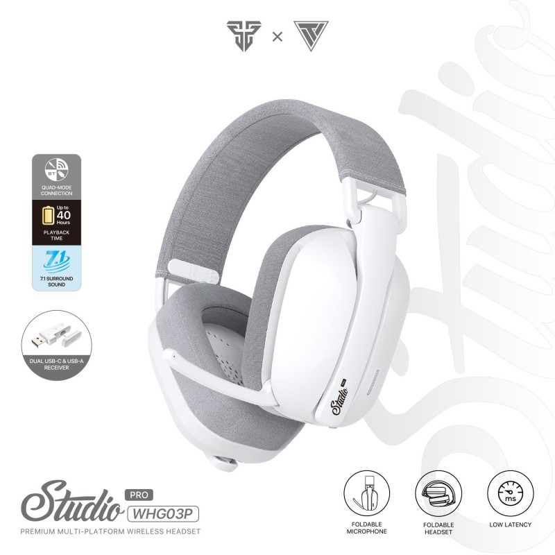 Fantech WHG03P Studio Pro Gaming Headset – 7.1 Surround Sound | Tri-Mode Connectivity
