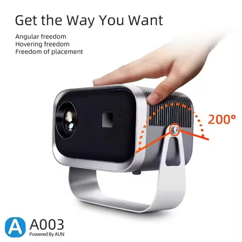 AUN A003Ultra Portable Projector – 720P LED, Android 11