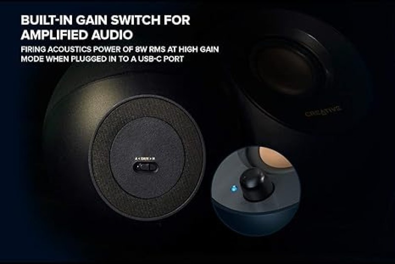 Creative Pebble V2 - Minimalistic USB-C Powered Desktop Speakers