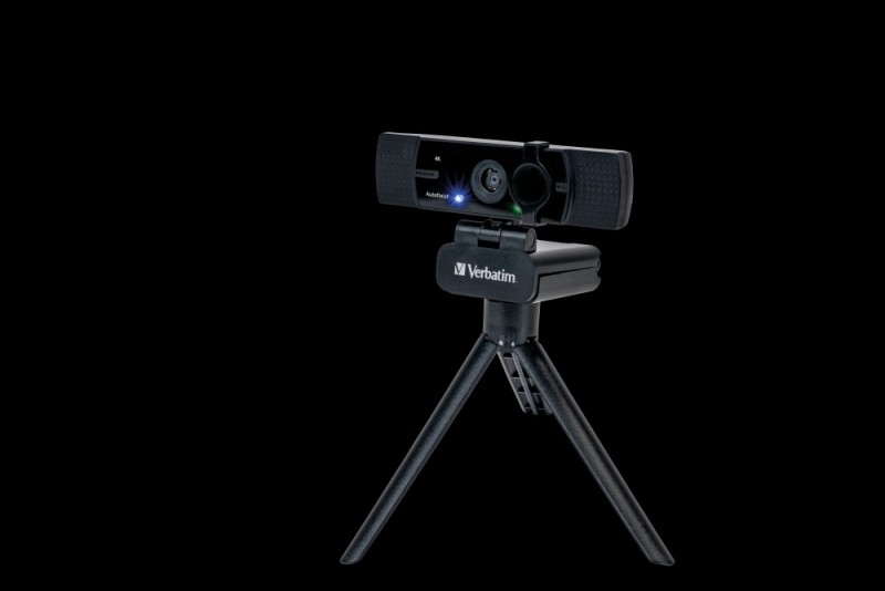 Verbatim AWC-03 Ultra HD 4K Autofocus Webcam With Dual Microphone – USB Plug & Play