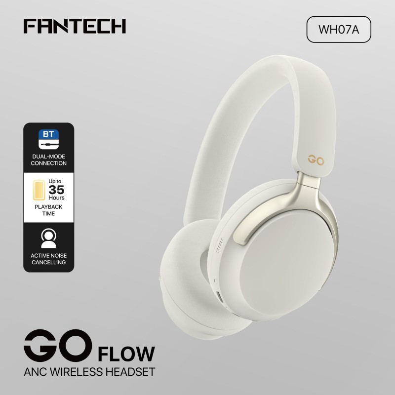 Fantech WH07A Go Flow ANC Wireless Headphone | Bluetooth 5.3 | 40mm Drivers | 35H Battery Life