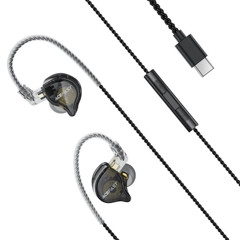 ACEFAST L11 Wired Earphones – Hi‑Res Sound With In‑line Mic & Tangle‑free Cable