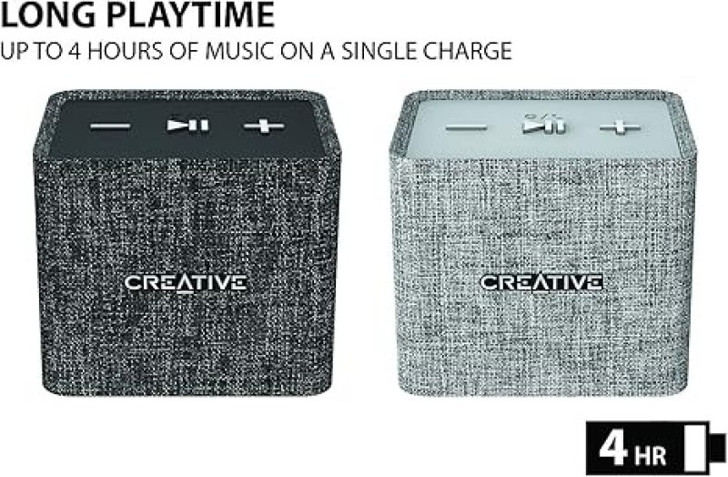 Creative NUNO Micro Minimalistic Cube-Sized Mini Portable Bluetooth Speaker (Black)