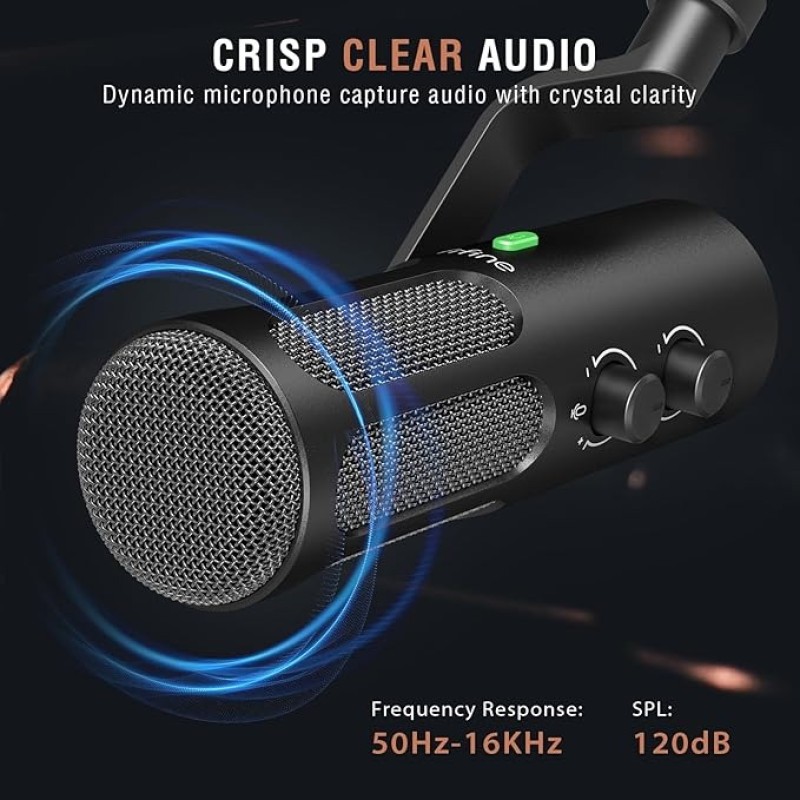 FIFINE XLR/USB Podcast Dynamic Microphone – AmpliTank Tank3