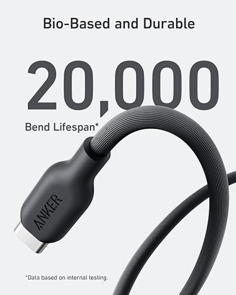Anker 541 USB-C To Lightning Cable (Bio-Based 3ft, Black/Blue)
