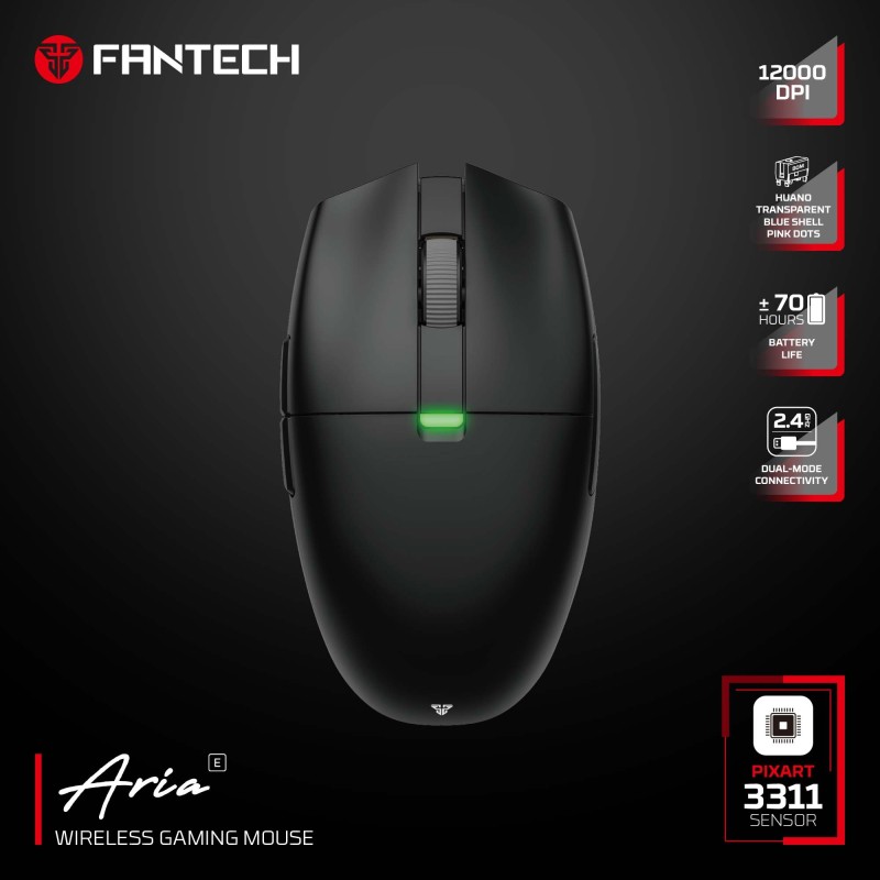 ARIA XD7E Lightweight Wireless Gaming Mouse – 12000 DPI, 1000Hz Polling Rate
