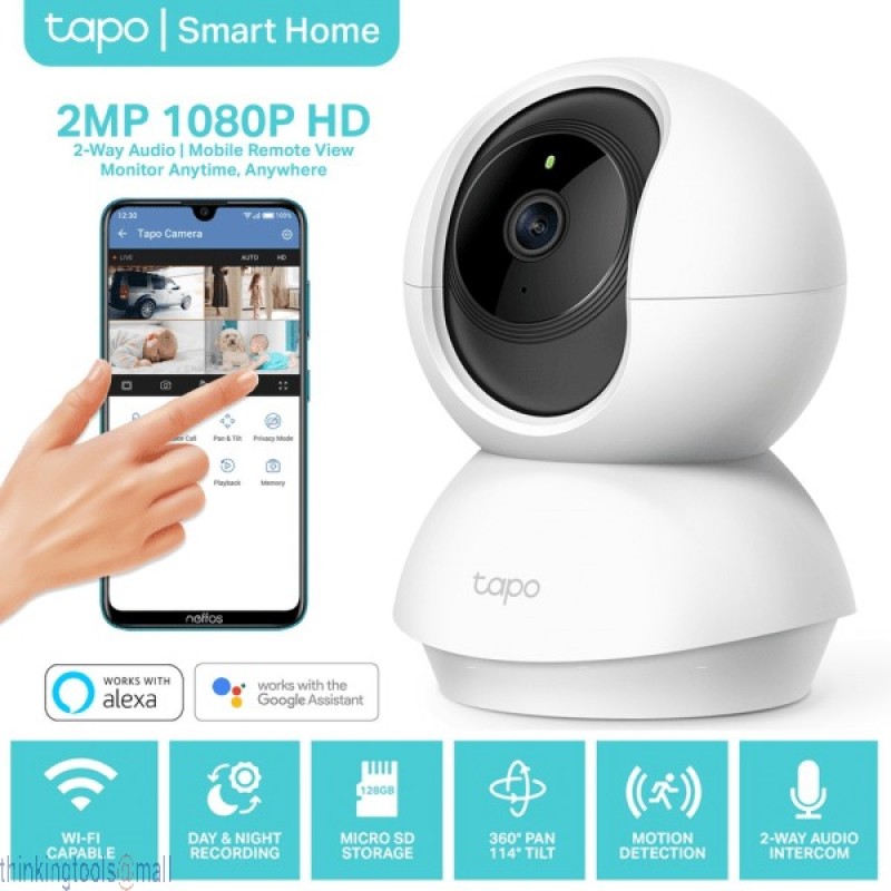 TP Link Tapo C200 Pan Tilt Home Security WiFi CCTV Camera 1080P 2-Way Audio