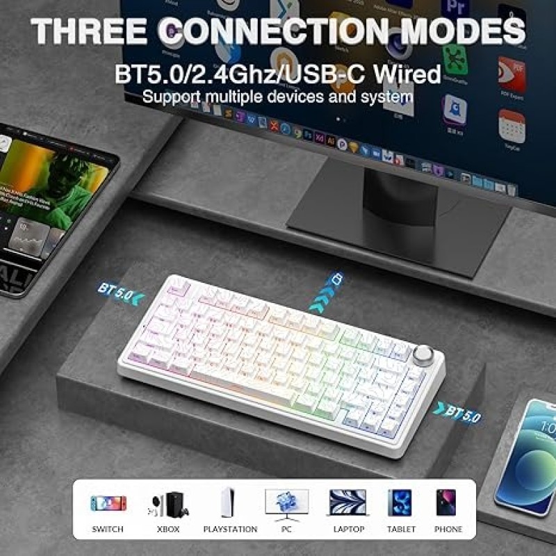 AULA F75 Topographic – Wireless Mechanical Keyboard