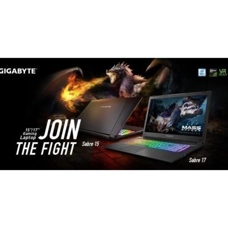 Gigabyte 17.3-Inc, Intel I7 7700HQ, 16 GB DDR4 RAM, 1TB HDD +256 GB SSD, GTX 1070 8GB , Widonws 10
