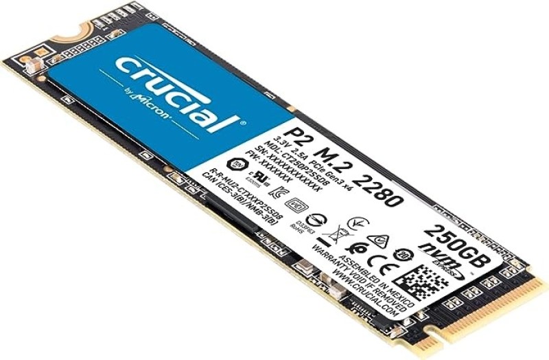 Crucial P2 250GB 3D NAND NVMe PCIe M.2 SSD Up To 2400MB/s - CT250P2SSD8