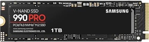 SAMSUNG 990 PRO SSD 1TB PCIe 4.0 M.2 2280 Internal Solid State Hard Drive, Seq. Read Speeds Up To 7,450 MB/s For High End Computing, Gaming, And Heavy Duty Workstations, MZ-V9P1T0B/AM