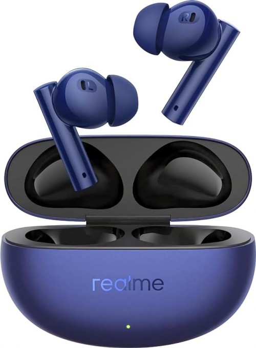 Realme Buds Air 5 Truly Wireless In-Ear Earbuds With 50dB ANC, 12.4mm Mega Titanized Dynamic Bass Driver, Upto 38Hrs Battery With Fast Charging & 45ms Ultra-Low Latency For Gaming