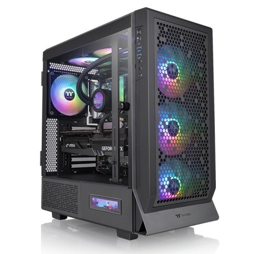 Thermaltake Ceres 500 TG ARGB Mid Tower PC Case – Black | High Airflow Gaming Chassis With 4x CT140 ARGB Fans