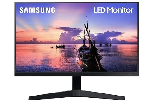 Samsung 24-inch (60.46cm) 1920 X 1080 Pixels FHD Monitor, IPS, 75 Hz, Bezel Less Design, AMD FreeSync, Flicker Free, HDMI, D-sub, (LF24T350FHWXXL, Dark Blue Gray)