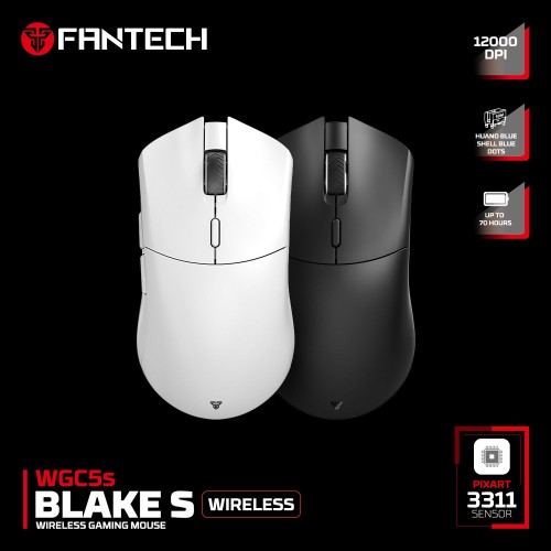 WGC5S Blake Wireless Gaming Mouse – RGB, 10000 DPI, 2.4GHz + Wired