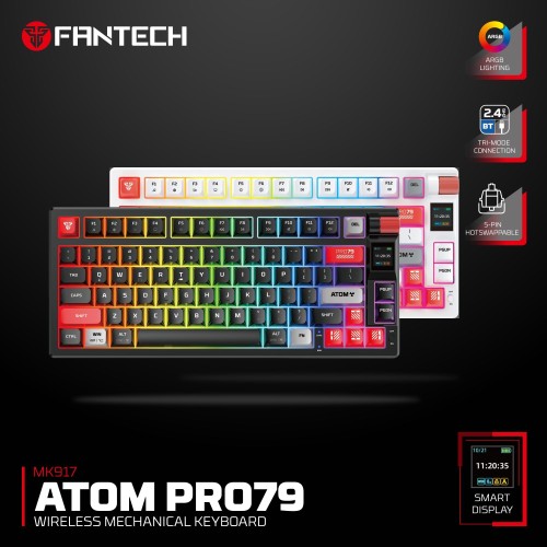 Fantech Atom Pro79 MK917 Wireless Mechanical Gaming Keyboard – Tri-Mode (Blue Switch)