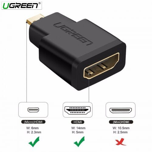UGREEN-Micro HDMI Male To HDMI Female Adapter