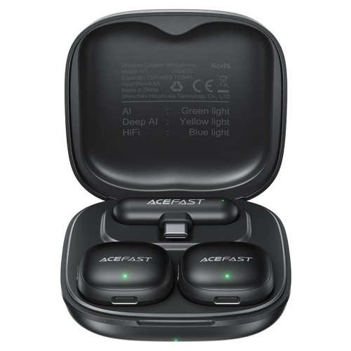 ACEFAST R1 Wireless Lavalier Microphonel – 50 m Range & 8 h Battery Clip‑on Mic