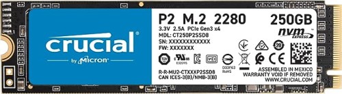 Crucial P2 1000GB 3D NAND NVMe PCIe M.2 SSD Up To 2400MB/s - CT250P2SSD8