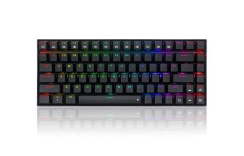 Redragon K629-KB 75% Rainbow LED Backlight Mechanical Gaming Keyboard 84 Key Blue Switch