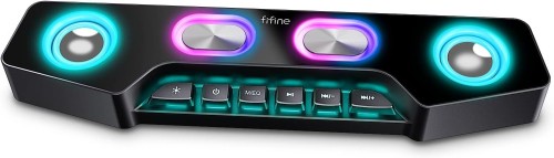 FIFINE Computer Speaker, Bluetooth Wireless Gaming RGB Desktop Speaker, Aux-in Wired Jack, USB Powered, For PC Laptop Phones, External E-Sport Speaker For Streaming Party-AmpliGame A16 (Black)