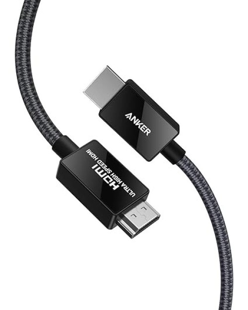 Anker 8K@60Hz HDMI Cable, Ultra High Speed 4K@120Hz 48Gbps 6.6 Ft Ultra HD HDMI To HDMI Cord