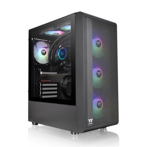 Thermaltake S200 TG ARGB Mid Tower ATX Gaming Chassis – Black