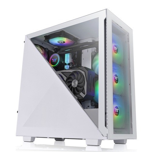 Thermaltake Divider 300 TG Snow ARGB Mid Tower Chassis (CA-1S2-00M6WN-01)