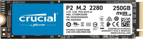 Crucial P2 250GB 3D NAND NVMe PCIe M.2 SSD Up To 2400MB/s