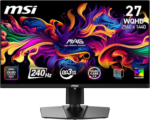 MSI MAG 273QP QD-OLED X24 27" Gaming Monitor – 240Hz, 0.03ms, WQHD OLED