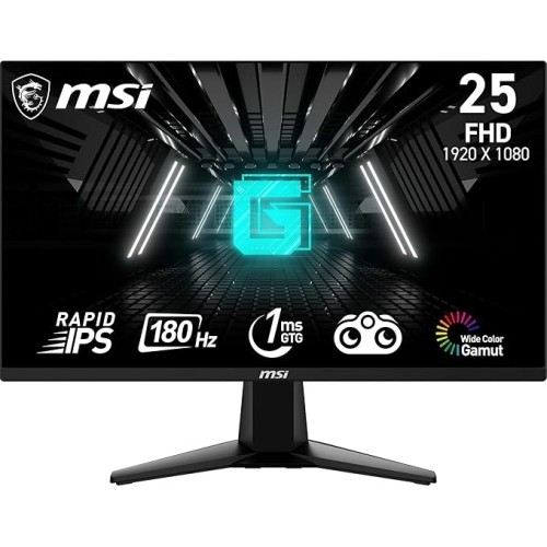 MSI G255F 24.5-Inch FHD Gaming Monitor - Rapid IPS Panel, 180Hz Refresh Rate, 1ms Response Time, 99% SRGB Color Gamut