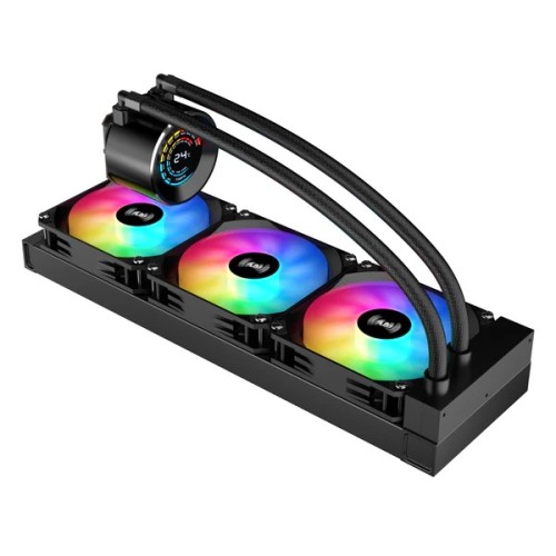 SAMA T360mm ARGB AIO Liquid CPU Cooler With LCD Temperature Display