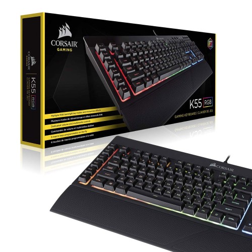 Corsair K55 RGB Gaming - Membrane Keyboard With RGB Backlighting | Exort Store - Exort Store