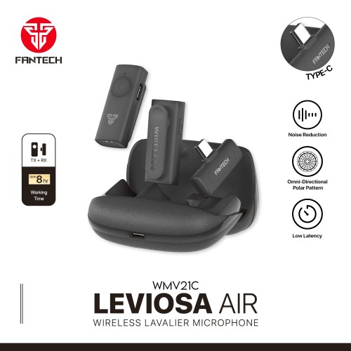 Leviosa Air Wireless Lavalier Microphone (Type-C + Lightning Receiver) – WMV11C
