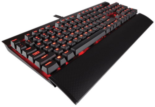 CORSAIR K70 MX Red Mechanical Gaming Keyboard - USB Passthrough & Media Controls - Linear & Quiet - Cherry MX Red