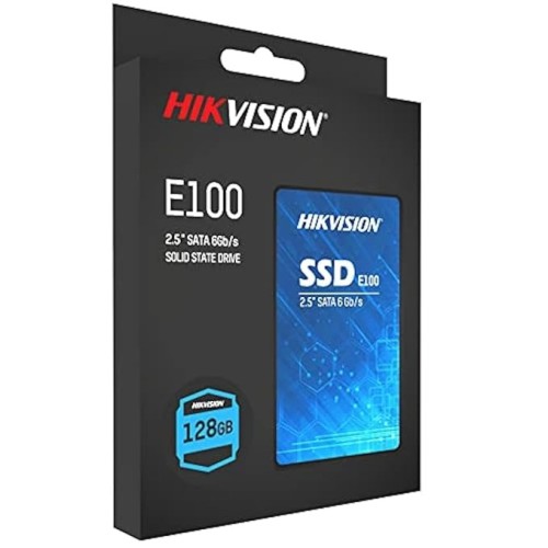 HIKVISION E100 128GB 2.5-Inch Internal SSD, SATA 6Gb/s, Up To 550MB/s - Solid State Disks 3D Nand TLC, Black (HS SSD E100/128GB)